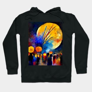 Beautiful Abstract Impressionist Firework Hoodie